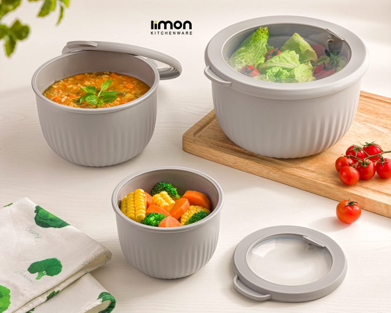 bowl set with vented lid