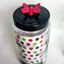glass jar herevin butterfly