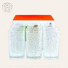 glass cup square gold