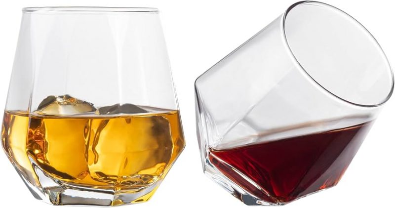 glass cup hex. gold