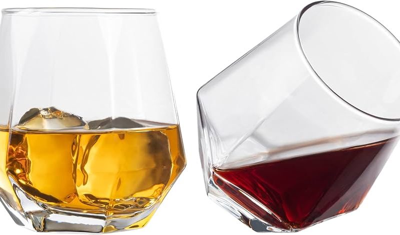 glass cup hex. gold