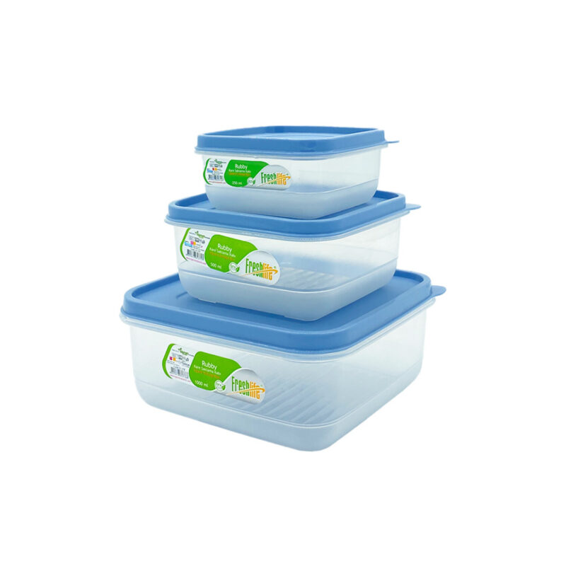 food storage box square ruby set 3 pcs
