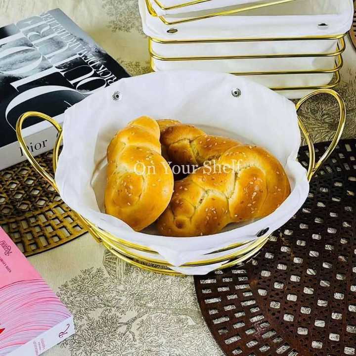 basket stainless round for bread