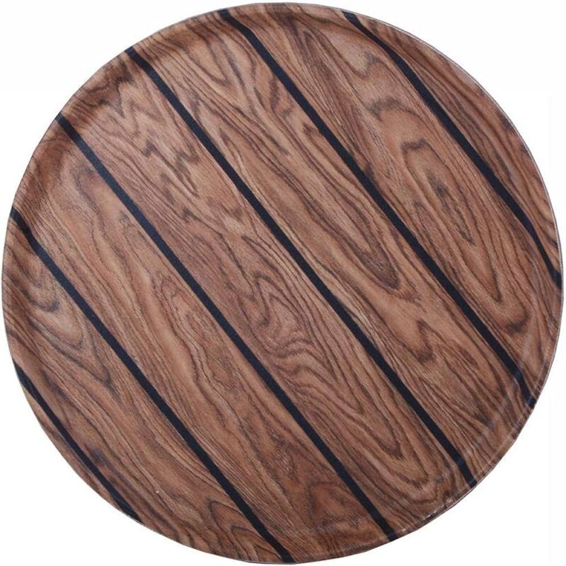 tray plexi brown circle shape