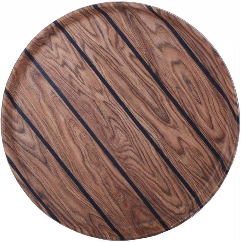 tray plexi brown circle shape