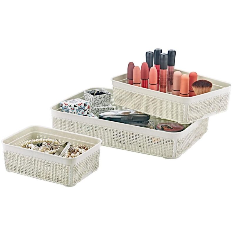 multipurpose basket jute 3 pcs