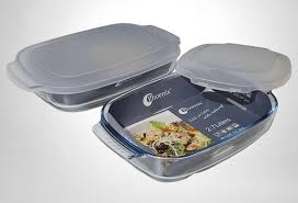 glass bakeware with lid rectangle