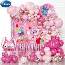 set balloon happy birthday stitch 62 pcs