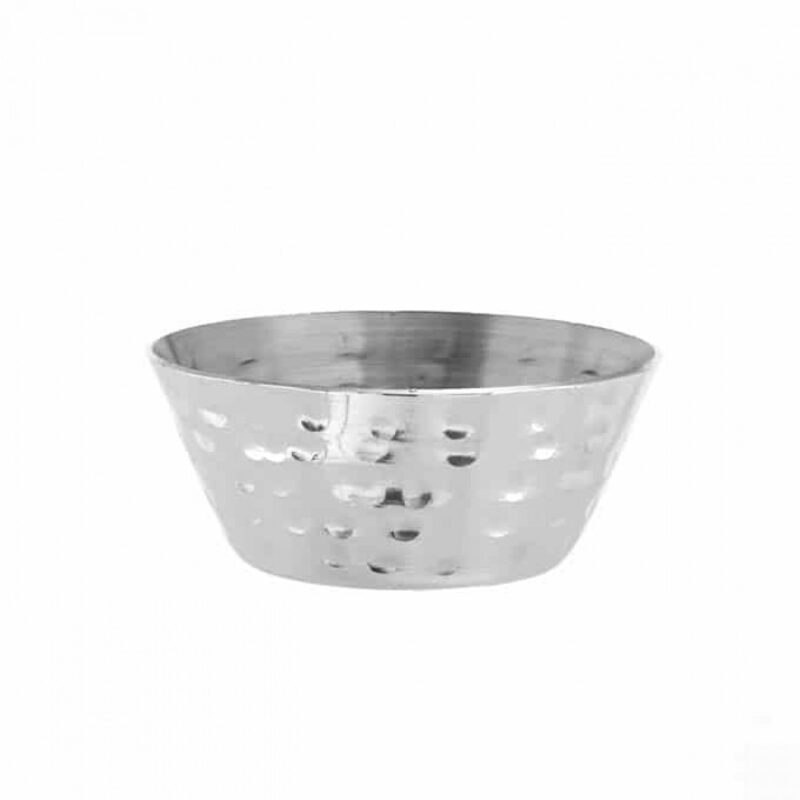 sauce cup stainless steel hammered x3